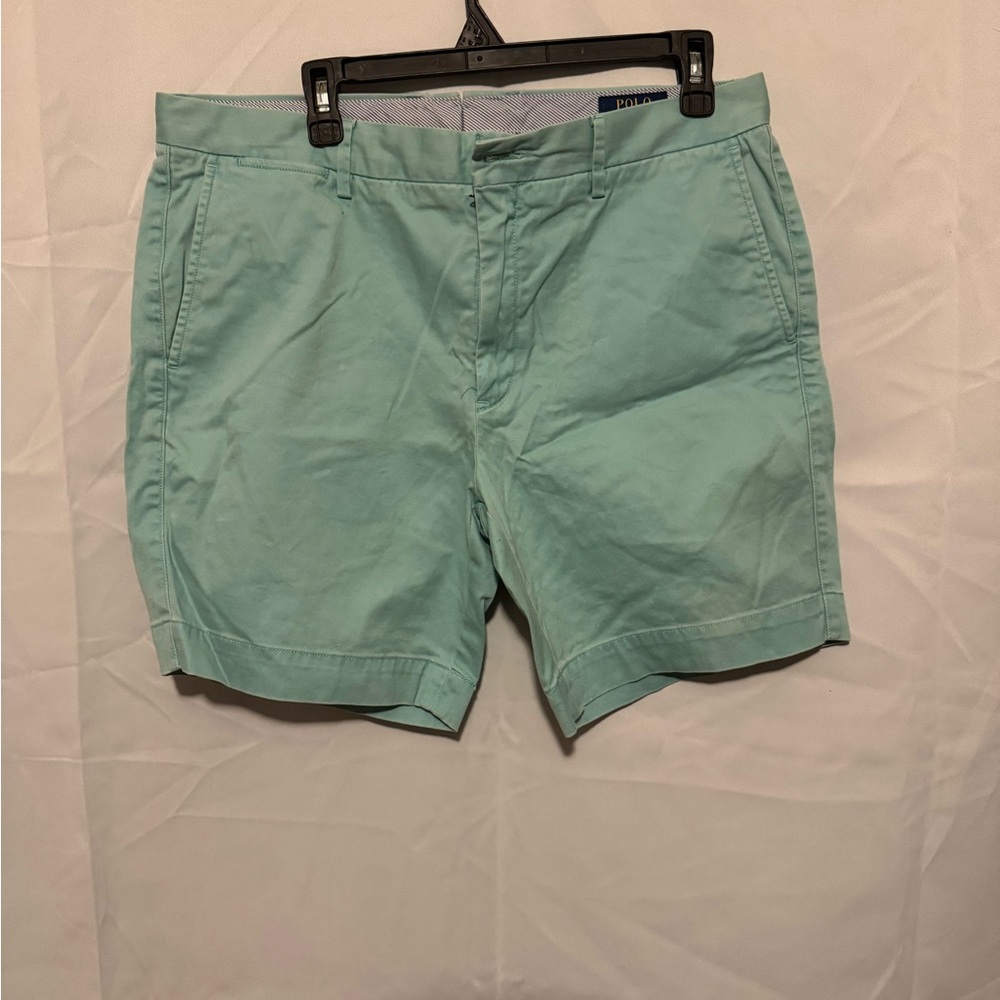 Polo by Ralph Lauren Light Green Flat Front Shorts
